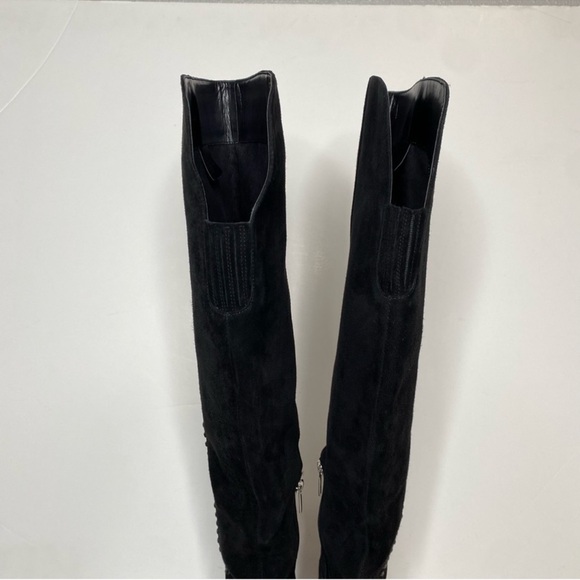 Vince Camuto Seselti Black Suede Pointy Toe Tall Boot 8 1/2 M - Picture 5 of 16
